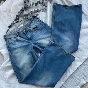 Zara Basic Denim Wide Leg Flare Jean Size US 8